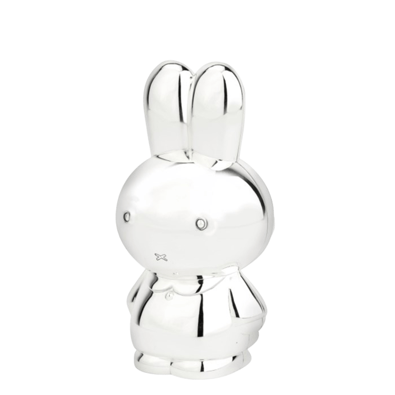 Versilberte Miffy-Spardose